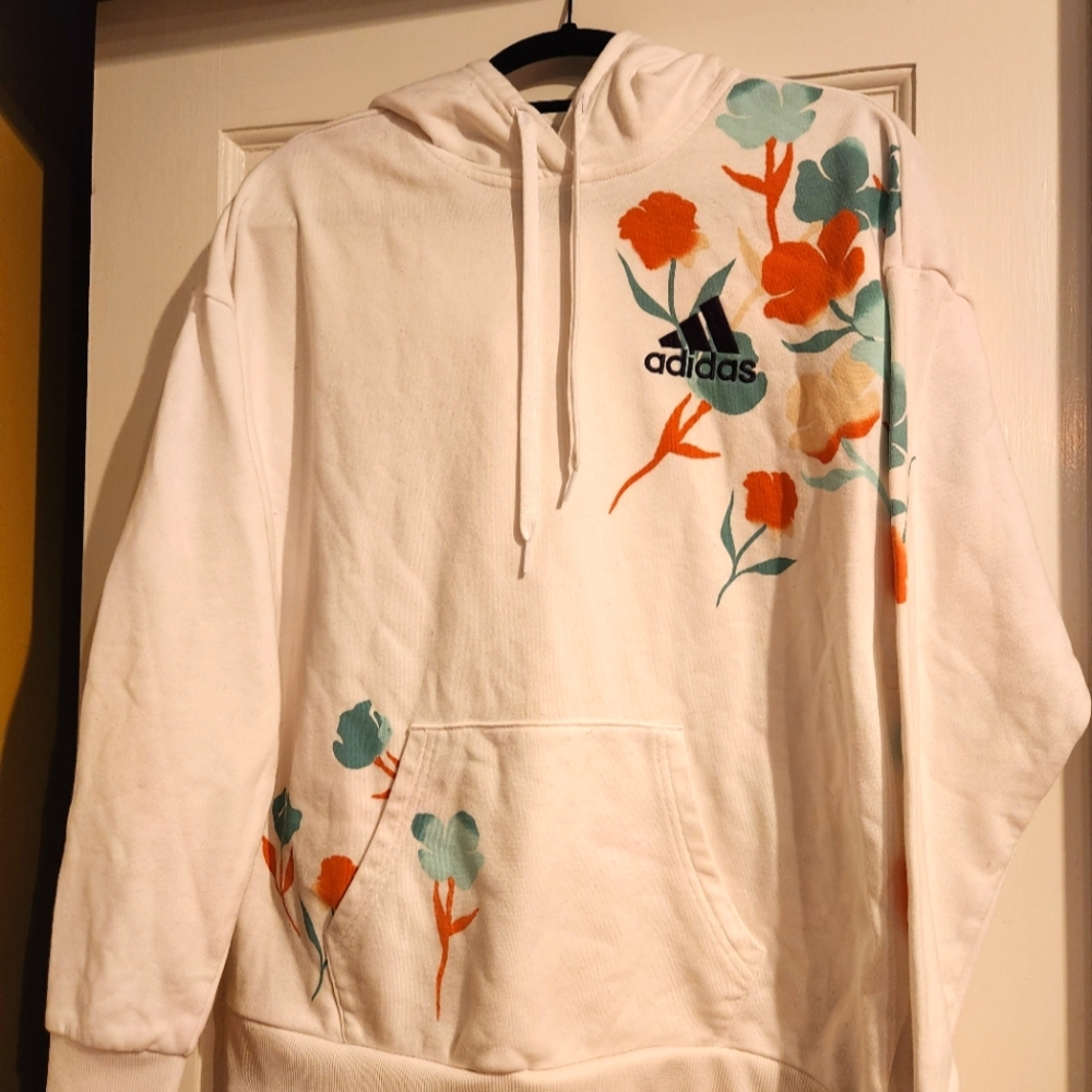 Adidas Women's Size M Floral Graphic Hoodie
